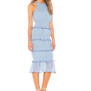 Lovers + Friends Mardi Bright Blue Sleeveless Midi Dress NWOT Size Small